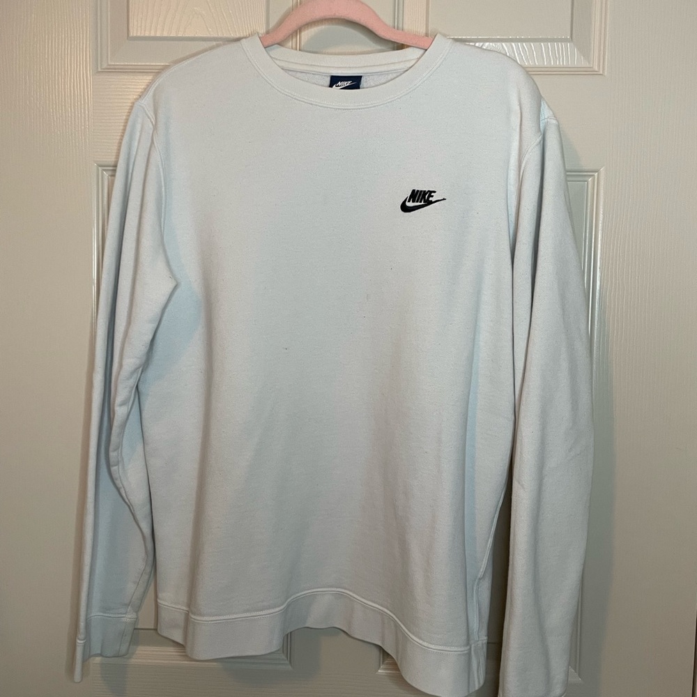 Mens White Nike Sweatshirt Size L